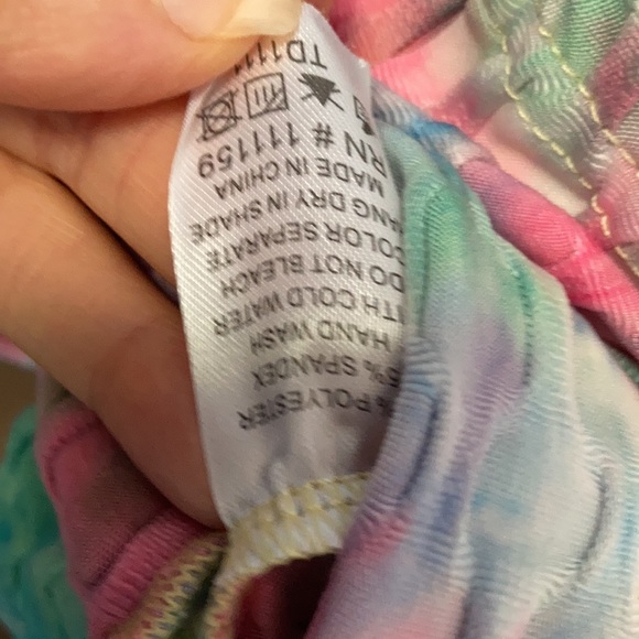 3/$24 tie dye print honeycomb hoodie crop top S juniors - Picture 15 of 15